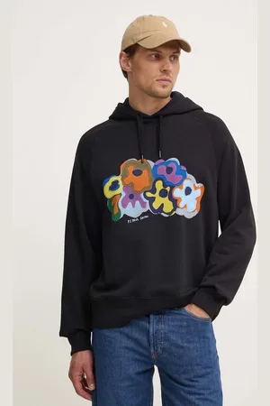 Paul Smith Bavlněná mikina pánská, barva, s kapucí, s potiskem, M2R.960X.NP4642