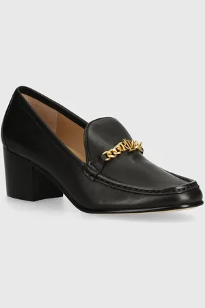 Ralph Lauren Kožené lodičky Winslet barva, na podpatku, 802942573001