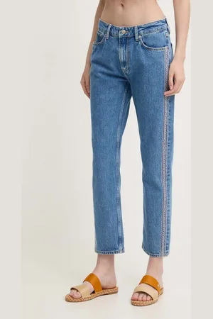 Pepe Jeans Džíny STRAIGHT JEANS MW CRAFT dámské, high waist, PL204719