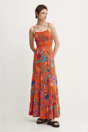 Superdry Bavlněné šaty barva, maxi, W8011675A-2KA