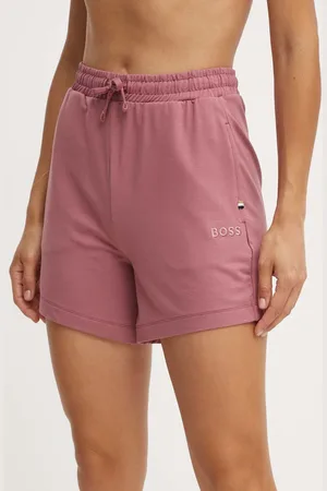 HUGO BOSS Kraťasy dámské, barva, hladké, high waist, 50515554