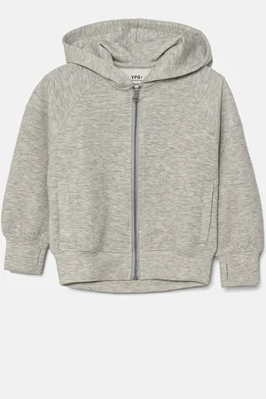 Abercrombie & Fitch Dětská mikina barva, s kapucí, melanžová, KI252-4171