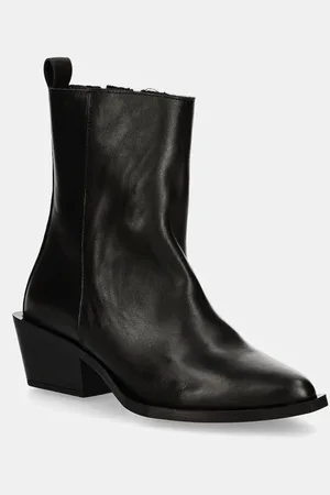Steve Madden Kožené kotníkové boty Xylena dámské, barva, na podpatku, SM11003317