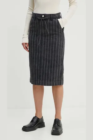 DAY Birger et Mikkelsen Džínová sukně Betsy - Denim Stripes barva, midi, DAY65243207