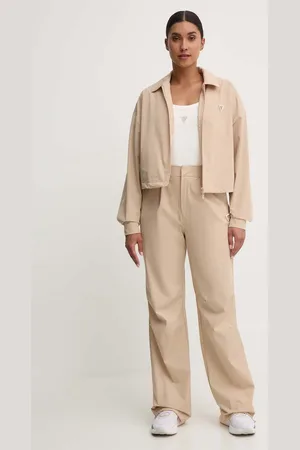 Guess Kalhoty AURLIE dámské, barva, široké, high waist, V4YB05 WG982