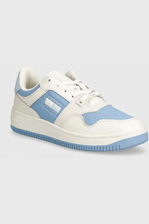 Tommy Hilfiger Kožené sneakers boty TJW RETRO BASKET TONAL LOGO EN0EN02571