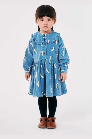 Bobo Choses Dětské bavlněné šaty Beneath The Moon mini, 224AC111
