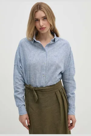 Pepe Jeans Lněná košile MARCEL relaxed, s klasickým límcem, PL304870