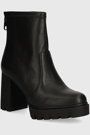 Calvin Klein Nízké kozačky HEEL PLATFORM ZIP BOOT MG NAPPA dámské, barva, na podpatku, YW0YW01546