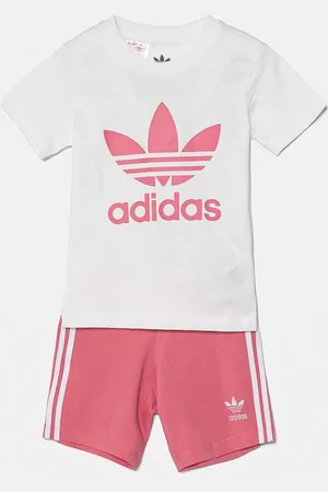 adidas Dětská bavlněná souprava SHORT TEE SET barva, JE0523
