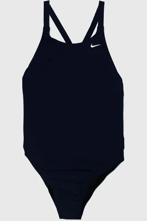 Nike Jednodílné plavky Hydrastrong Solid tmavomodrá barva, měkký košík