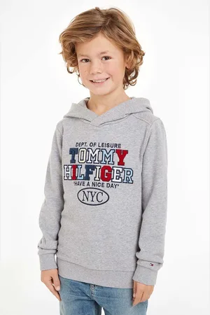 Tommy Hilfiger Dětská mikina barva, s kapucí, s aplikací, KB0KB09050