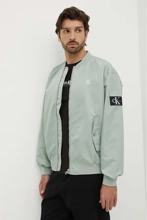 Calvin Klein Bomber bunda černá barva, přechodná, J30J325110