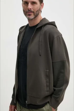 Armani Exchange Mikina pánská, barva, s kapucí, s potiskem, 6DZMHD ZJNPZ