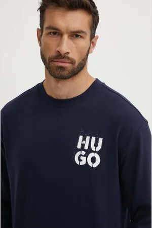 HUGO BOSS Mikina tmavomodrá barva, s potiskem, 50520462