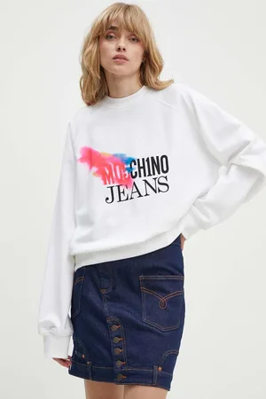 Moschino Bavlněná mikina dámská, barva, s potiskem, 1709.8233