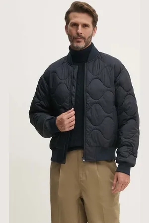 Tommy Hilfiger Bomber bunda tmavomodrá barva, přechodná, MW0MW37341