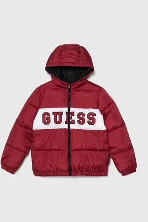 Guess Dětská bunda červená barva, L4YL16 WGB60