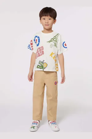 Kenzo Dětské bavlněné tričko barva, s potiskem, K60758