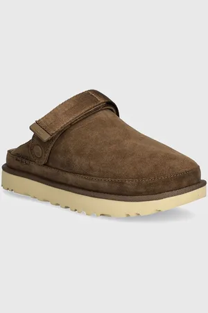 UGG Semišové pantofle Goldenstar Clog dámské, barva, na platformě, 1138252-HCK