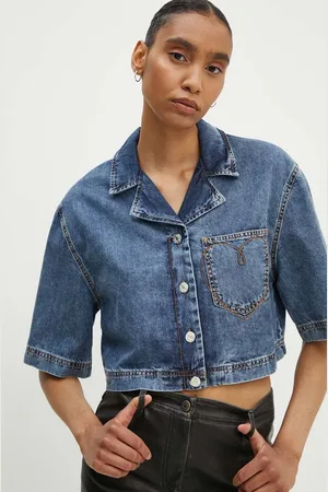 Moschino Džínová košile dámská, relaxed, s klasickým límcem, 0202.8224