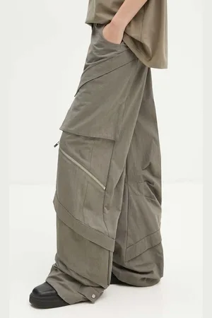 HELIOT EMIL Bavlněné kalhoty barva, široké, high waist, HE.W.10.149.DG23