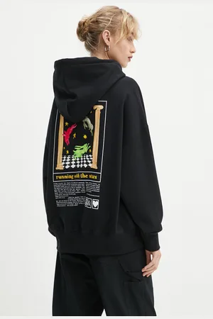 Moschino Bavlněná mikina dámská, barva, s kapucí, s potiskem, A1703 8732