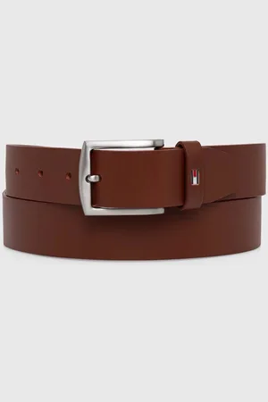 Tommy Hilfiger Kožený pásek pánský, tmavomodrá barva, AM0AM08360