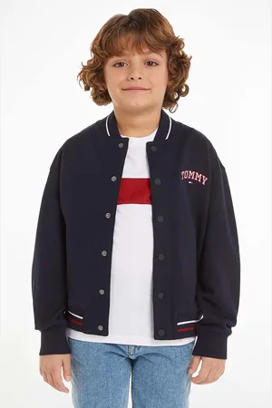 Tommy Hilfiger Dětská bomber bunda tmavomodrá barva, KS0KS00570