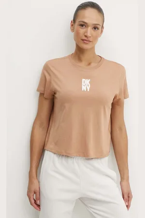 DKNY Bavlněné tričko barva, DP4T9699