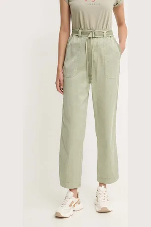 Pepe Jeans Kalhoty AYLIN dámské, barva, jednoduché, high waist, PL211763