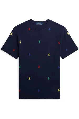 Ralph Lauren Dětské bavlněné tričko tmavomodrá barva, 323844626010