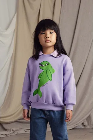 Mini Rodini Dětská mikina Dolphin barva, s potiskem