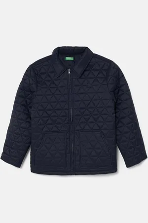 Benetton Dětská bunda tmavomodrá barva, 2MJACN053