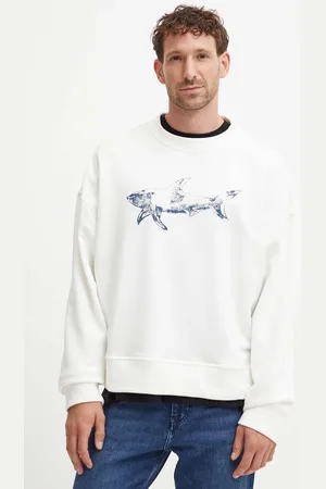 Paul & Shark Bavlněná mikina pánská, barva, s potiskem, 14311875