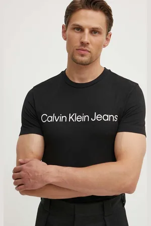 Calvin Klein Bavlněné tričko barva, s potiskem, J30J322552
