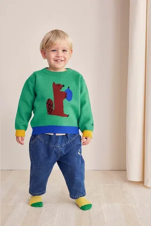 Bobo Choses Kojenecký svetr Hungry Squirrel barva, 224AB090