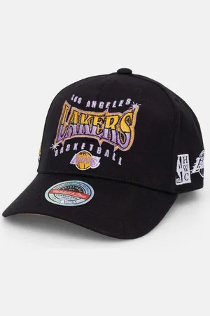 Mitchell & Ness Čepice s vlněnou směsí Los Angeles Lakers barva, s aplikací, HHSSINTL1434-LALBLCK