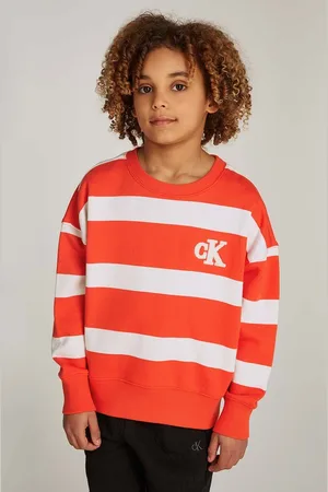 Calvin Klein Dětská bavlněná mikina barva, vzorovaná, IB0IB02206