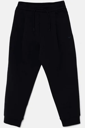Emporio Armani Dětské tepláky tmavomodrá barva, hladké, 6D4PJF 1JHSZ