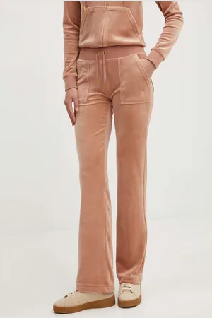 Juicy Couture Velurové teplákové kalhoty DEL RAY GOLD barva, JCAP180G