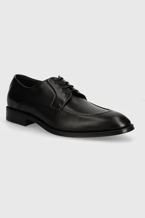 HUGO BOSS Kožené polobotky Derrek pánské, barva, 50522920
