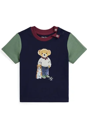 Ralph Lauren Bavlněné dětské tričko tmavomodrá barva, s potiskem, 320952881001