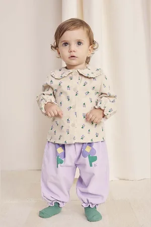 Bobo Choses Dětská bavlněná halenka Pansy Flower barva, vzorovaná, 224AB026