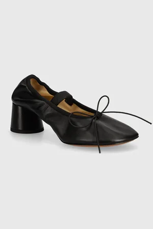 Proenza Schouler Kožené lodičky Glove Mary Jane barva, na podpatku, PS41261A