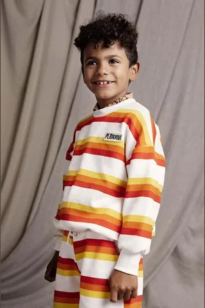 Mini Rodini Dětská bavlněná mikina Stripe barva, vzorovaná
