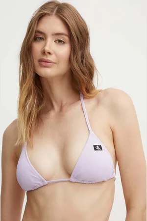 Calvin Klein Plavková podprsenka barva, mírně vyztužený košík, KW0KW02626
