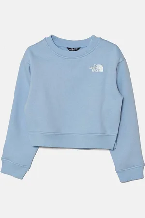The North Face Dětská mikina CROP OVERSIZE CUTLINE CREW barva, s potiskem, NF0A89HF1I51