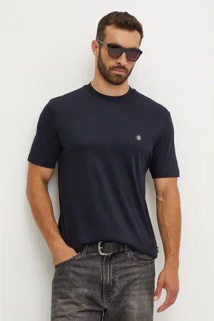HUGO BOSS Bavlněné tričko béžová barva, 50520298