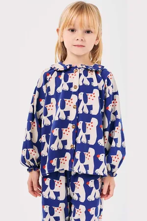 Bobo Choses Dětská halenka Fairy Dog tmavomodrá barva, vzorovaná, 224AC029